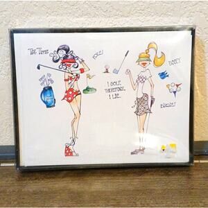 95 & Sunny 2009 women golf humor blank cards with envelopes